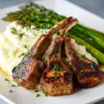 Herb-Crusted Lamb Chops with Mashed Potatoes and Asparagus Recipe