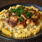 Creamy Garlic Butter Chicken & Rotini in Parmesan Sauce Recipe