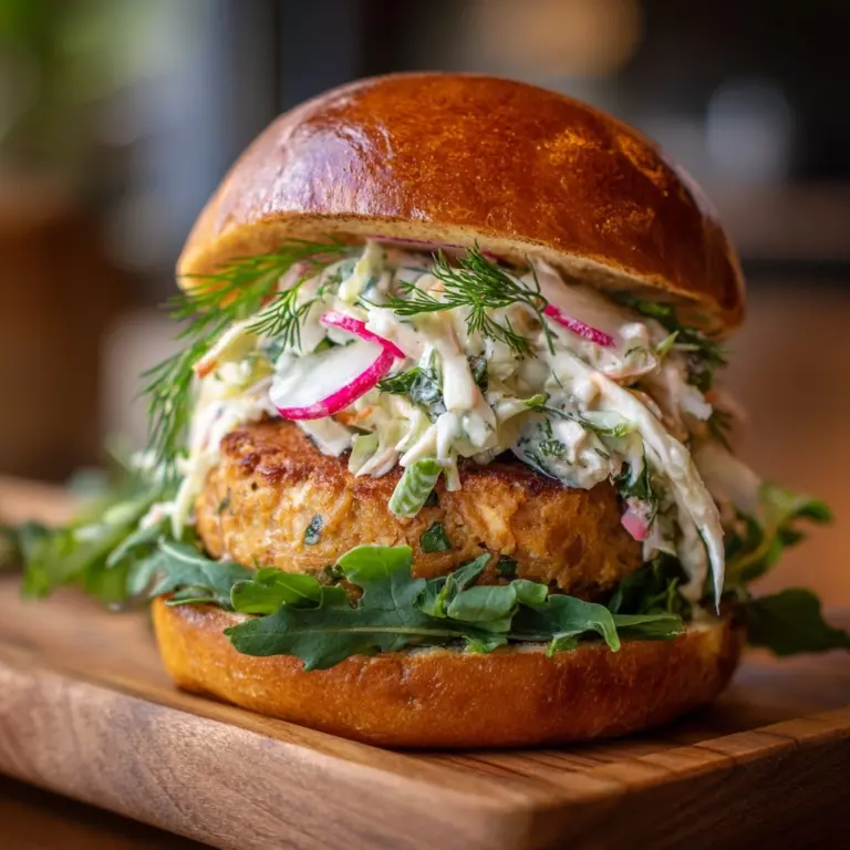 Crispy Salmon Sliders with Lemon Arugula Slaw Recipe