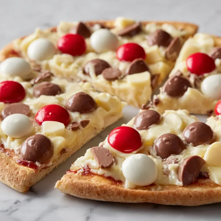 Easy White Chocolate Brownie Pizza Recipe