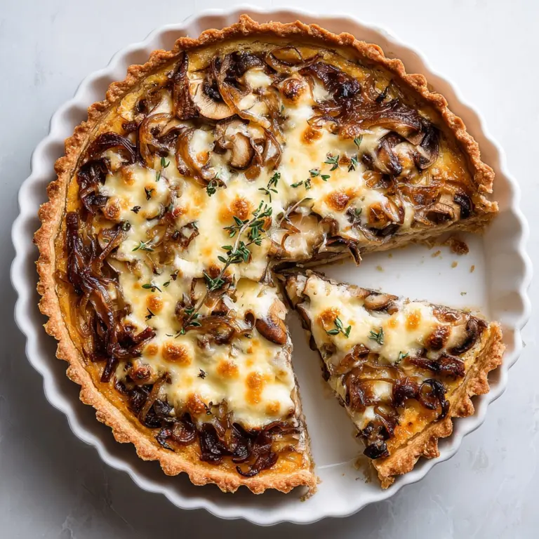 Caramelized Onion Tart with Gruyere and Thyme Recipe