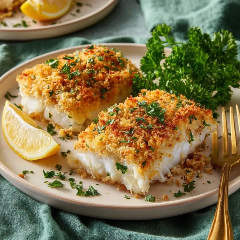 Panko Parmesan Baked Cod Recipe