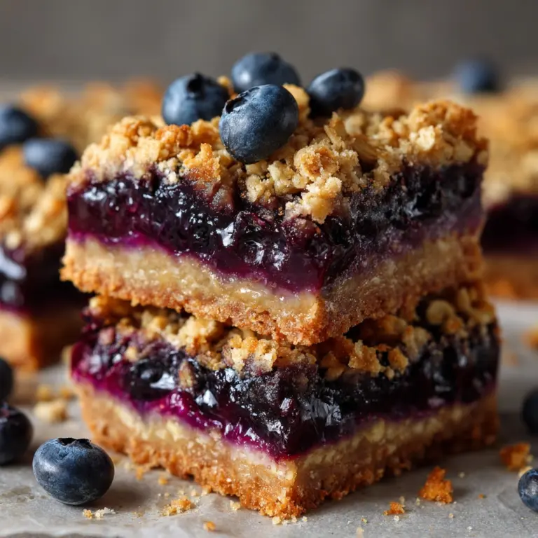 Blueberry Oatmeal Breakfast Bars Recipe