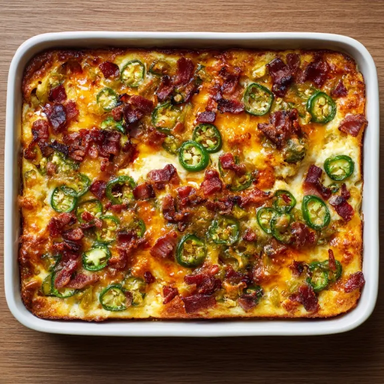 Cauliflower Jalapeño Popper Casserole Recipe