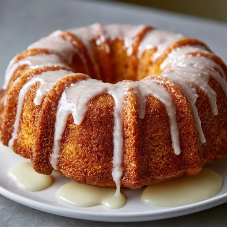 Vanilla Buttermilk Pound Cake with Cream Cheese Glaze Recipe