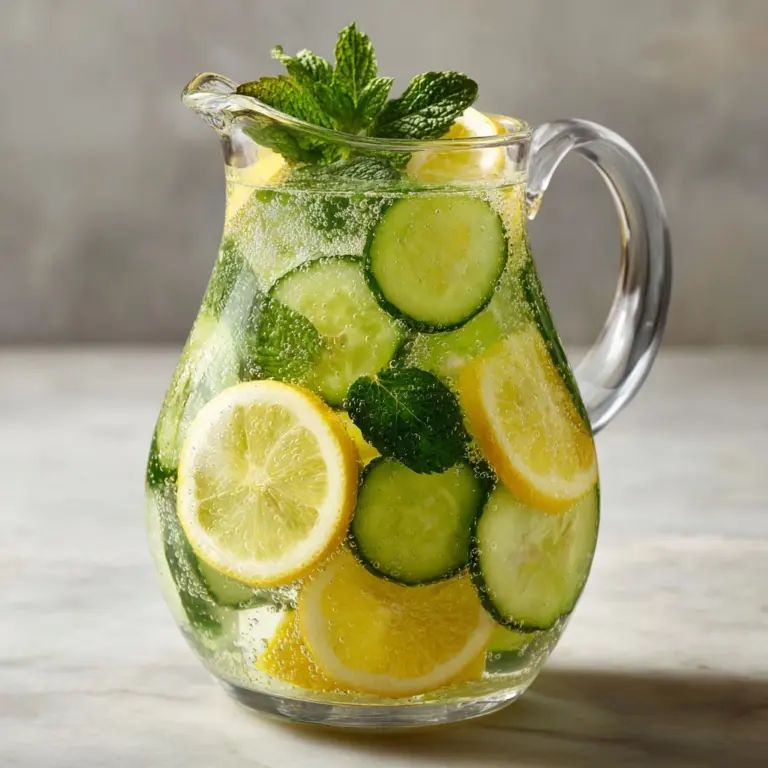 Cucumber Lemon Mint Infused Water Recipe