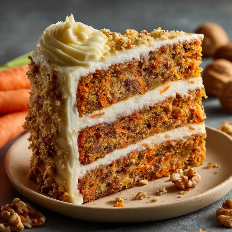 Moist Carrot Cake with Cream Cheese Frosting Recipe