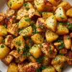 Diced Potatoes with Chicken from the Oven Recipe