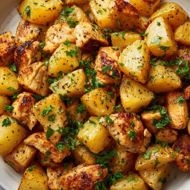 Diced Potatoes with Chicken from the Oven Recipe