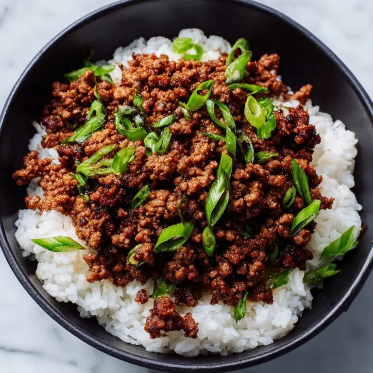 Korean Ground Beef Bowl Recipe