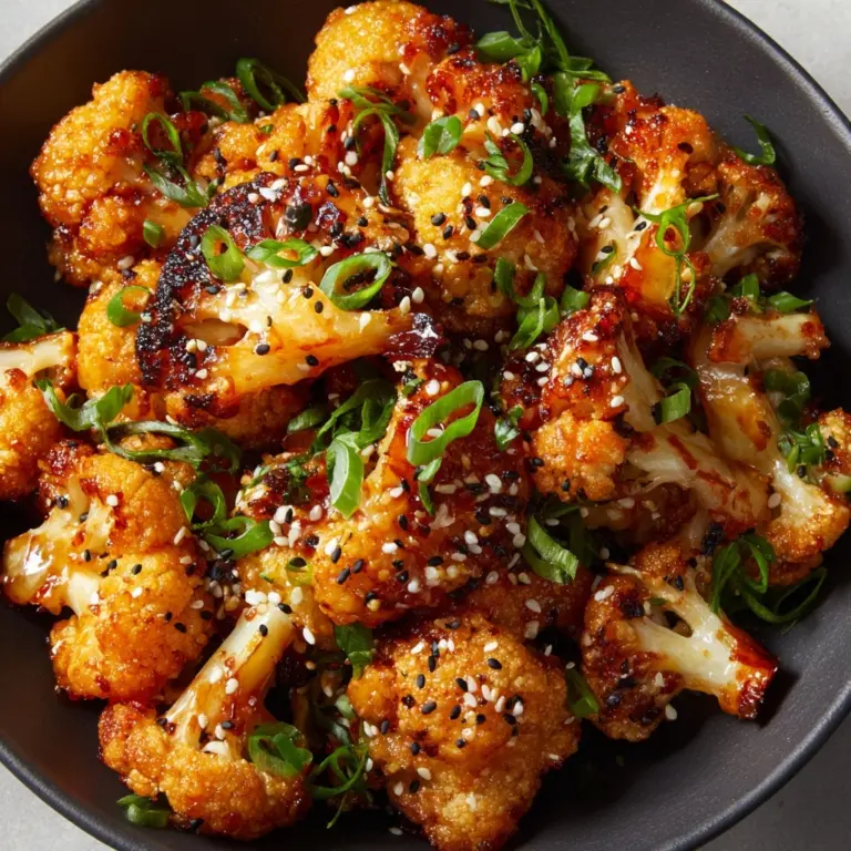 Sweet and Spicy Baked Cauliflower Recipe