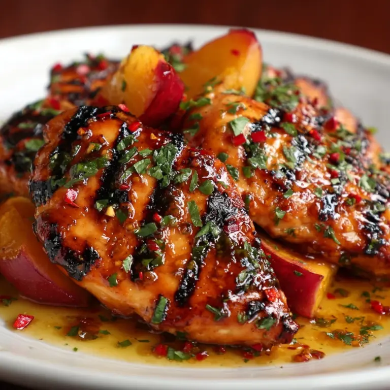 Grilled Chili Peach Chicken Recipe