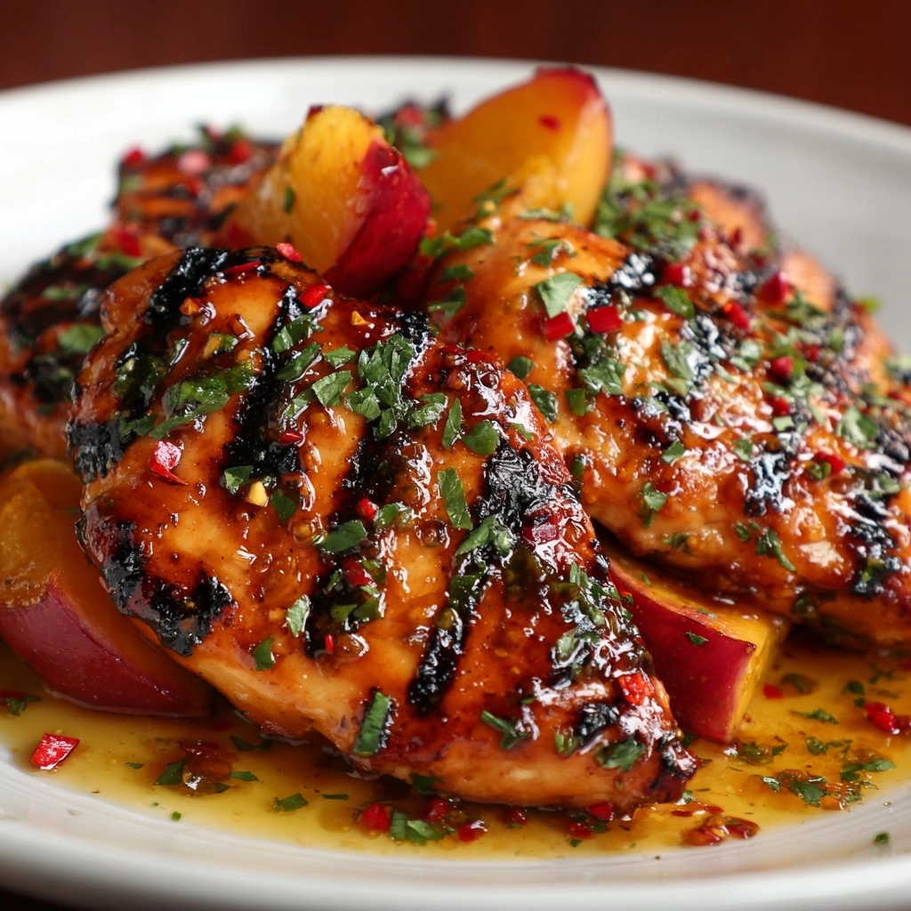 Grilled Chili Peach Chicken Recipe - Recipe Image