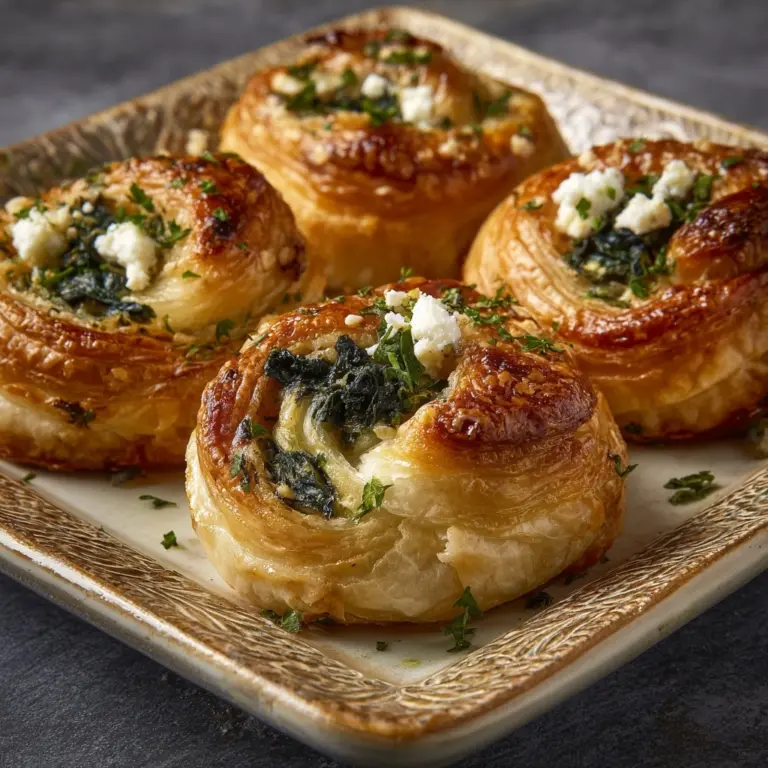 Spinach and Feta Puff Pastry Twists Recipe