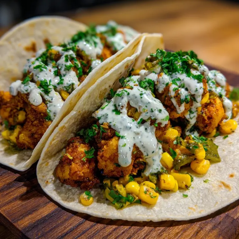 Fried Chicken Street Corn Tacos Recipe