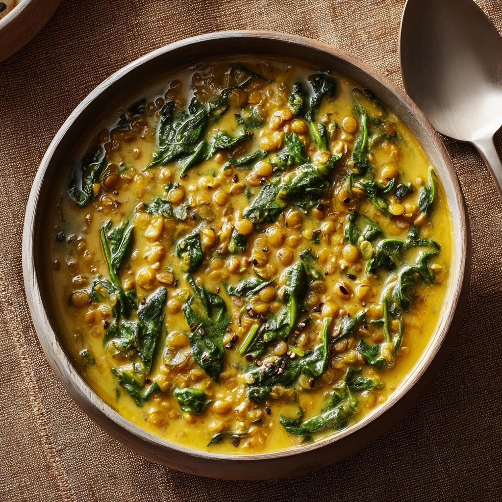 Indian Lentil Curry with Spinach Recipe