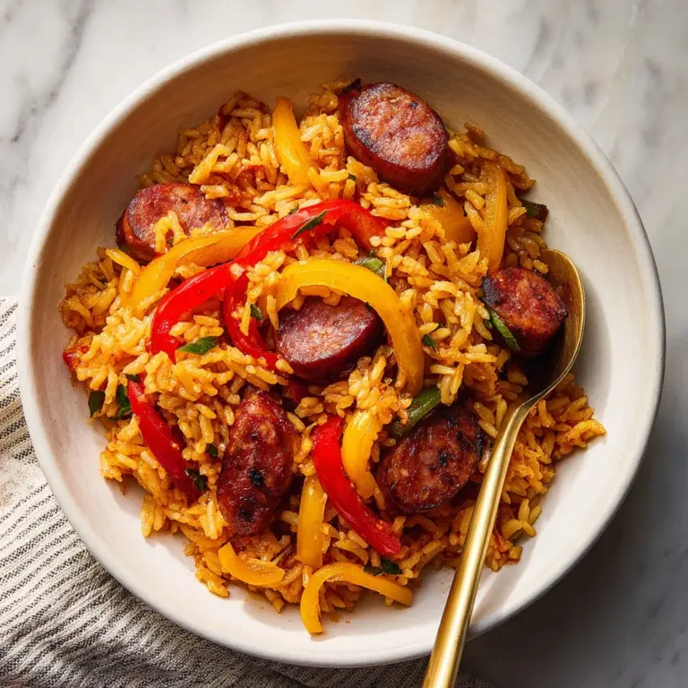 Smoked Sausage and Peppers with Rice Recipe