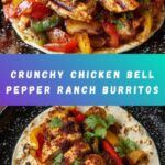 Crispy Chicken Bell Pepper Ranch Burritos Ready Fast Recipe