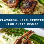 Herb-Crusted Lamb Chops with Mashed Potatoes and Asparagus Recipe
