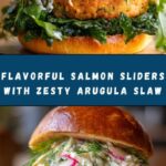 Crispy Salmon Sliders with Lemon Arugula Slaw Recipe