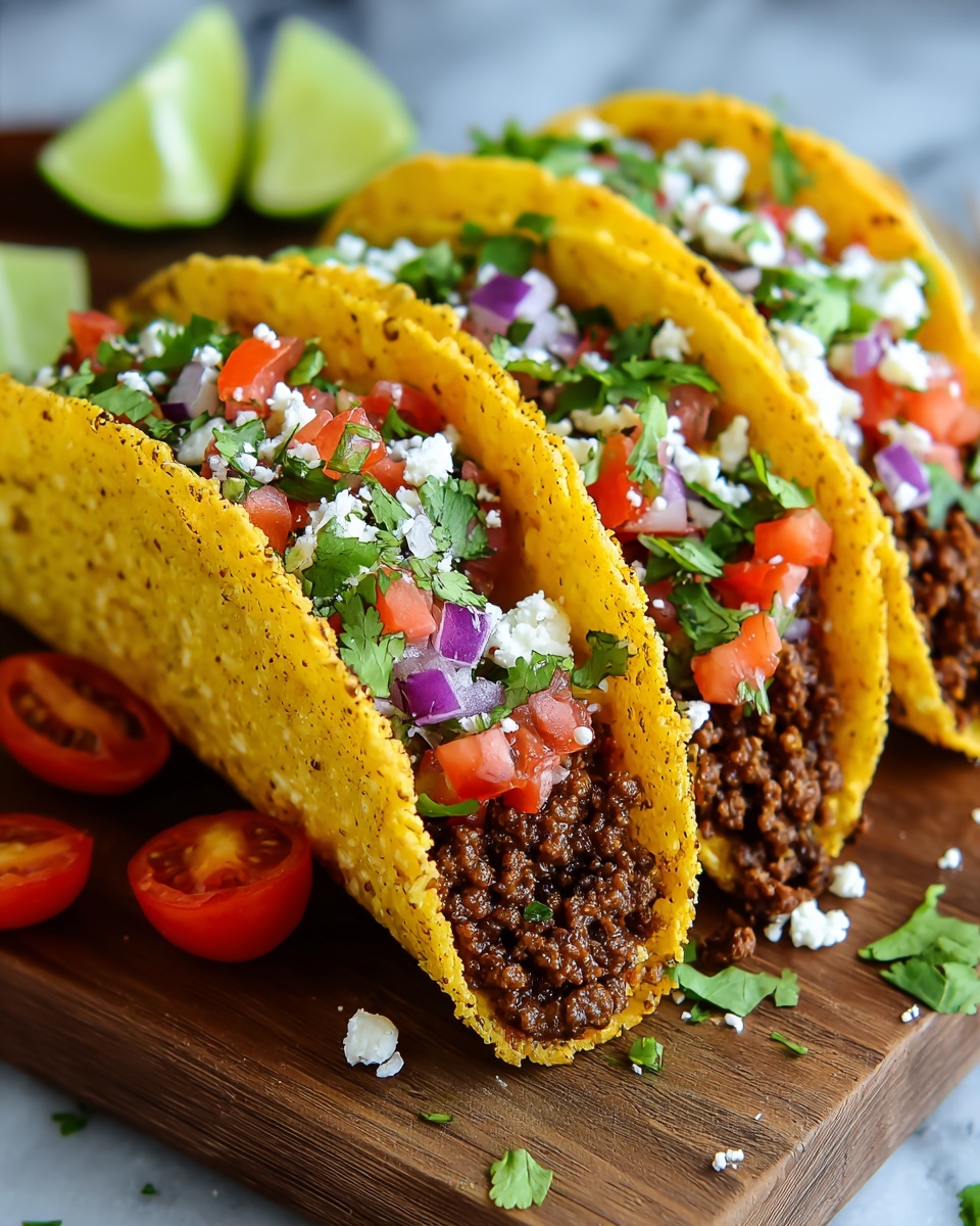 Crispy Ground Beef Tacos Recipe - Recipe Image