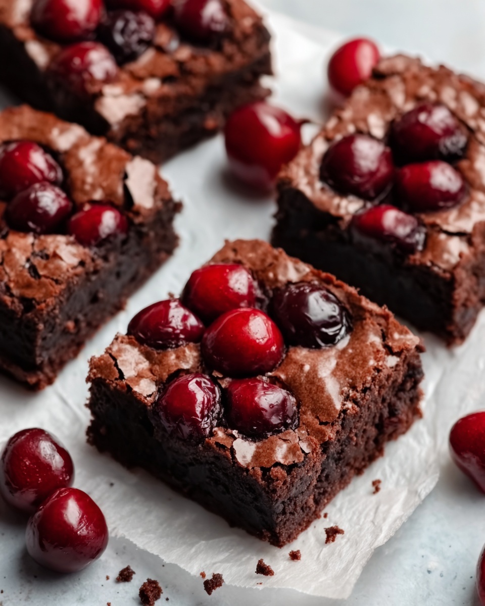Roasted Chocolate Cherry Brownies Recipe - Recipe Image