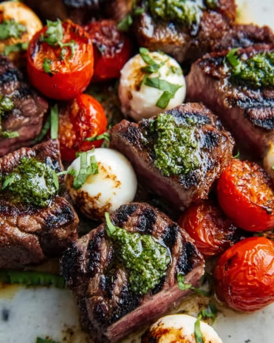 Grilled Balsamic Flank Steak Caprese Recipe - Recipe Image