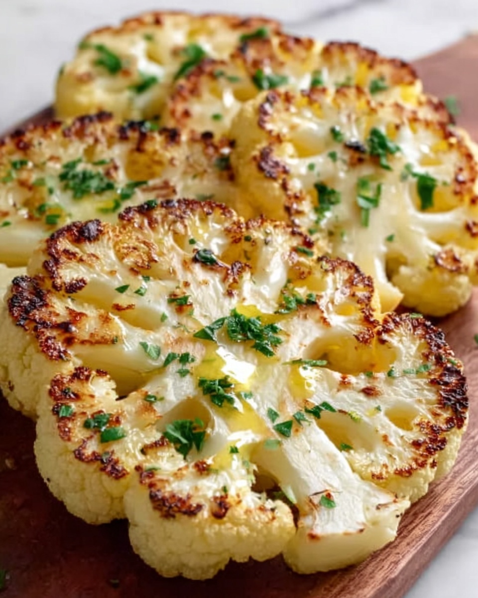 Cheesy Cauliflower Steaks Recipe - Recipe Image