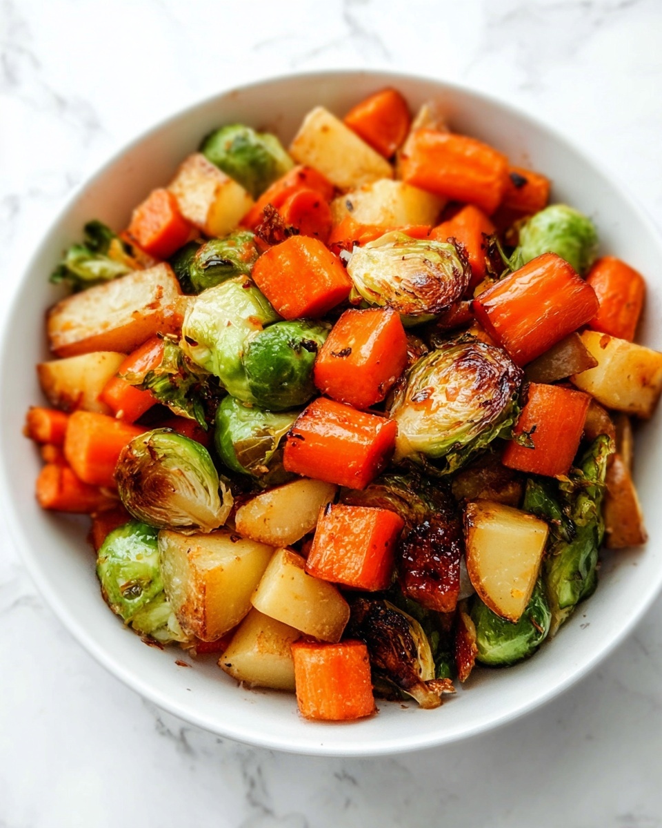 Maple Roasted Vegetables with Apples and Sweet Potatoes Recipe - Recipe Image