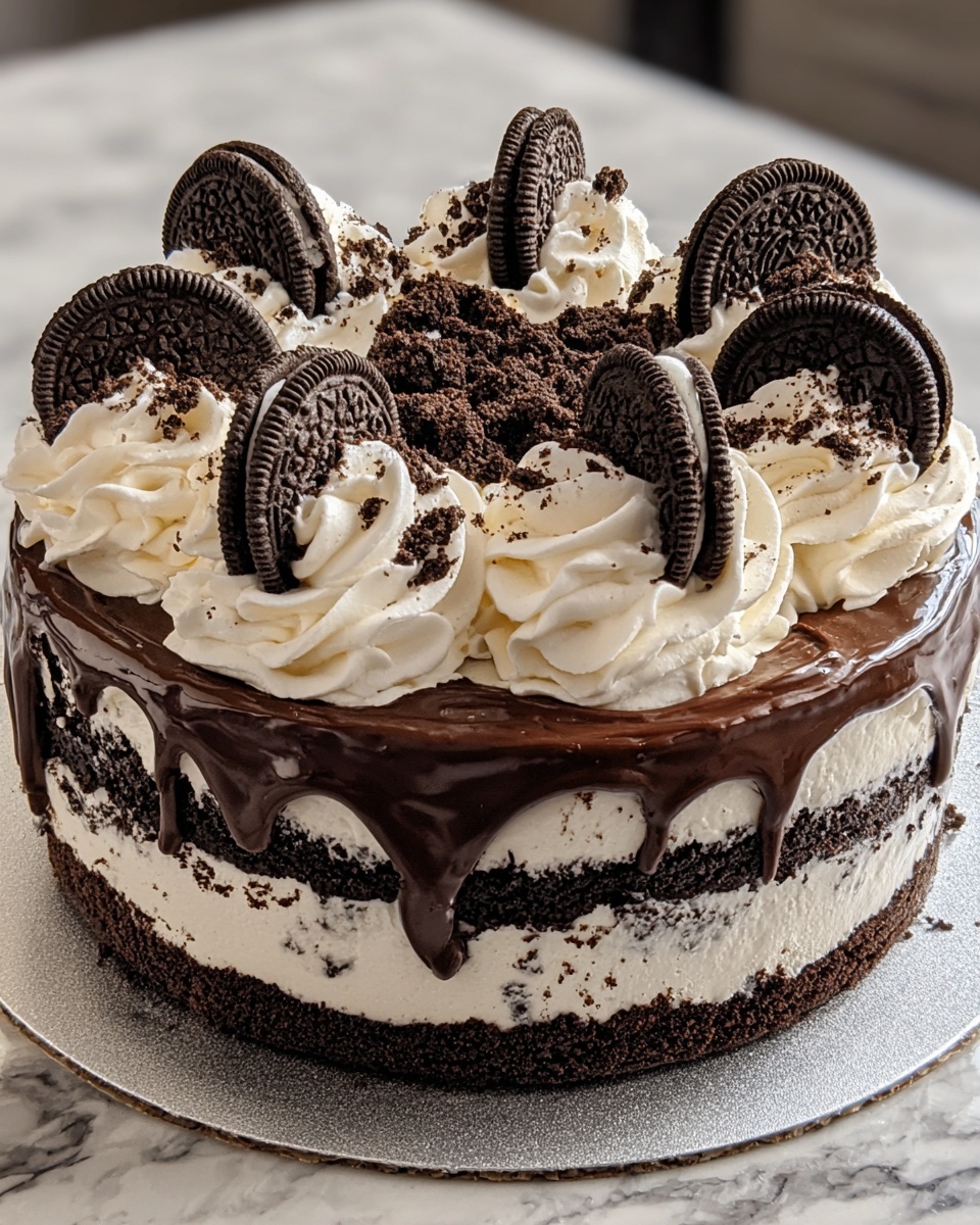 Oreo Ice Cream Sandwich Cake Recipe - Recipe Image