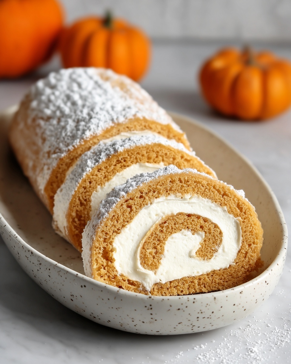 Classic Pumpkin Roll with Cream Cheese Filling Recipe - Recipe Image