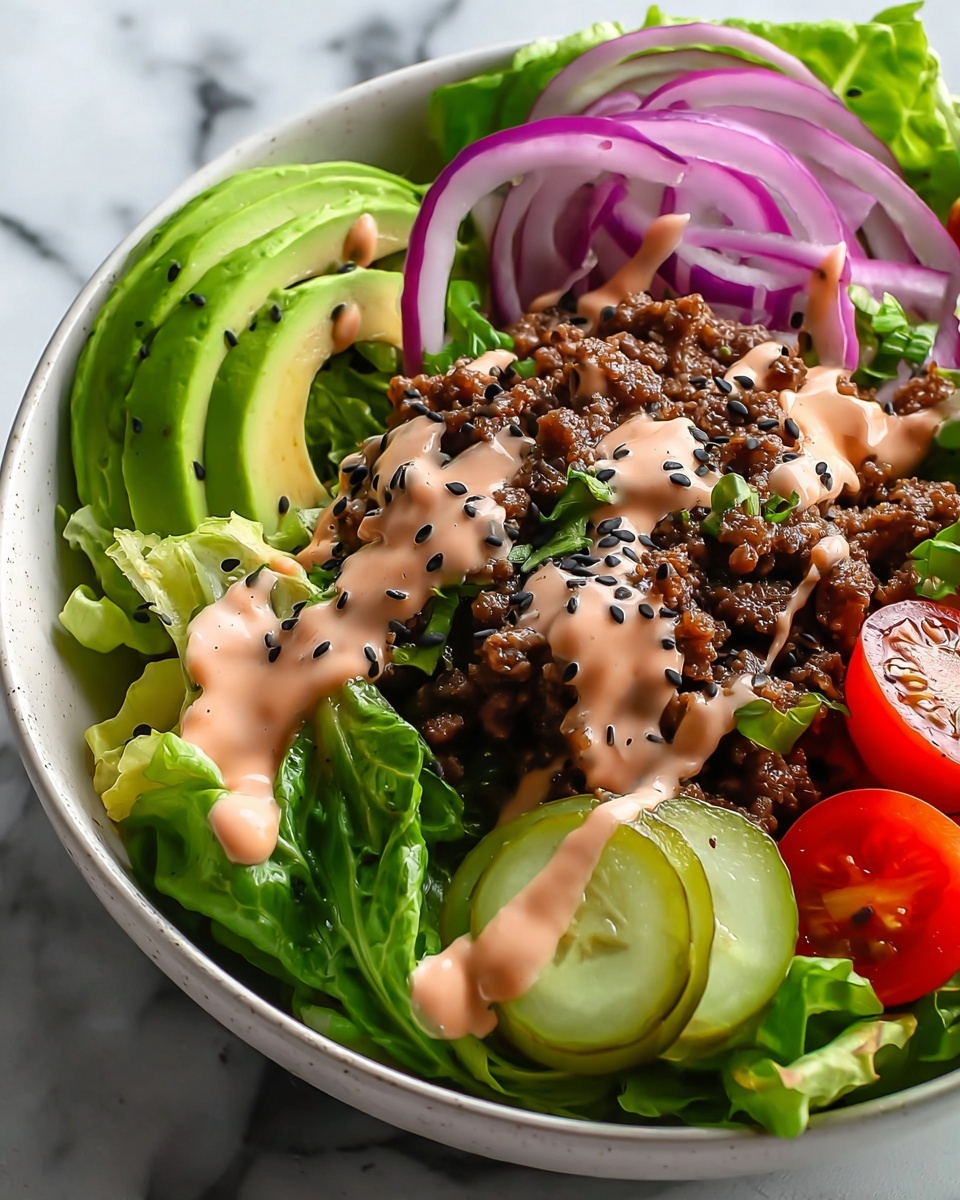 Burger in a Bowl Recipe - Recipe Image