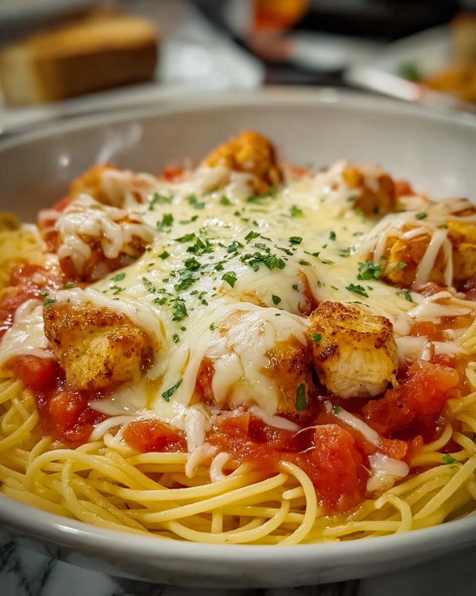One-Pot Chicken Parmesan Pasta Recipe - Recipe Image