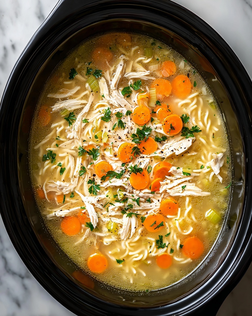 Crockpot Chicken Noodle Soup Recipe - Recipe Image