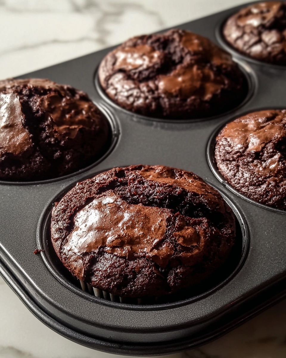 Gooey Brownie Muffin Pan Recipe - Recipe Image