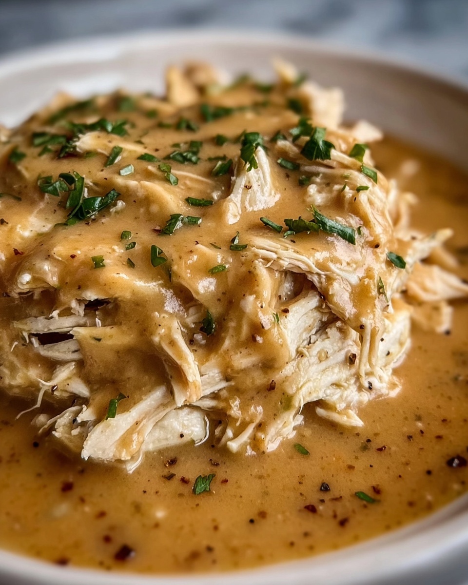 Shredded Chicken Gravy on Mashed Potatoes Recipe - Recipe Image