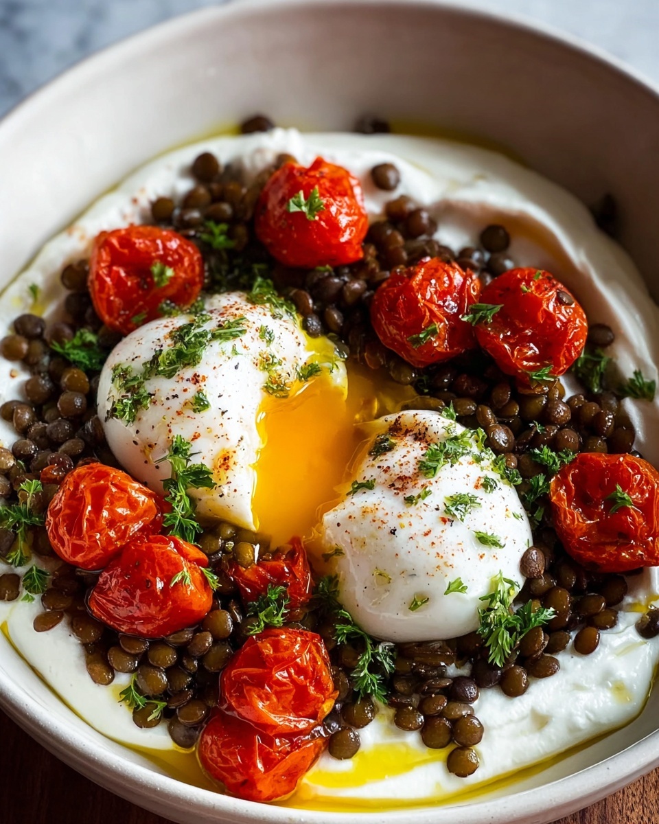 Mediterranean Braised Lentils with Poached Egg Recipe - Recipe Image