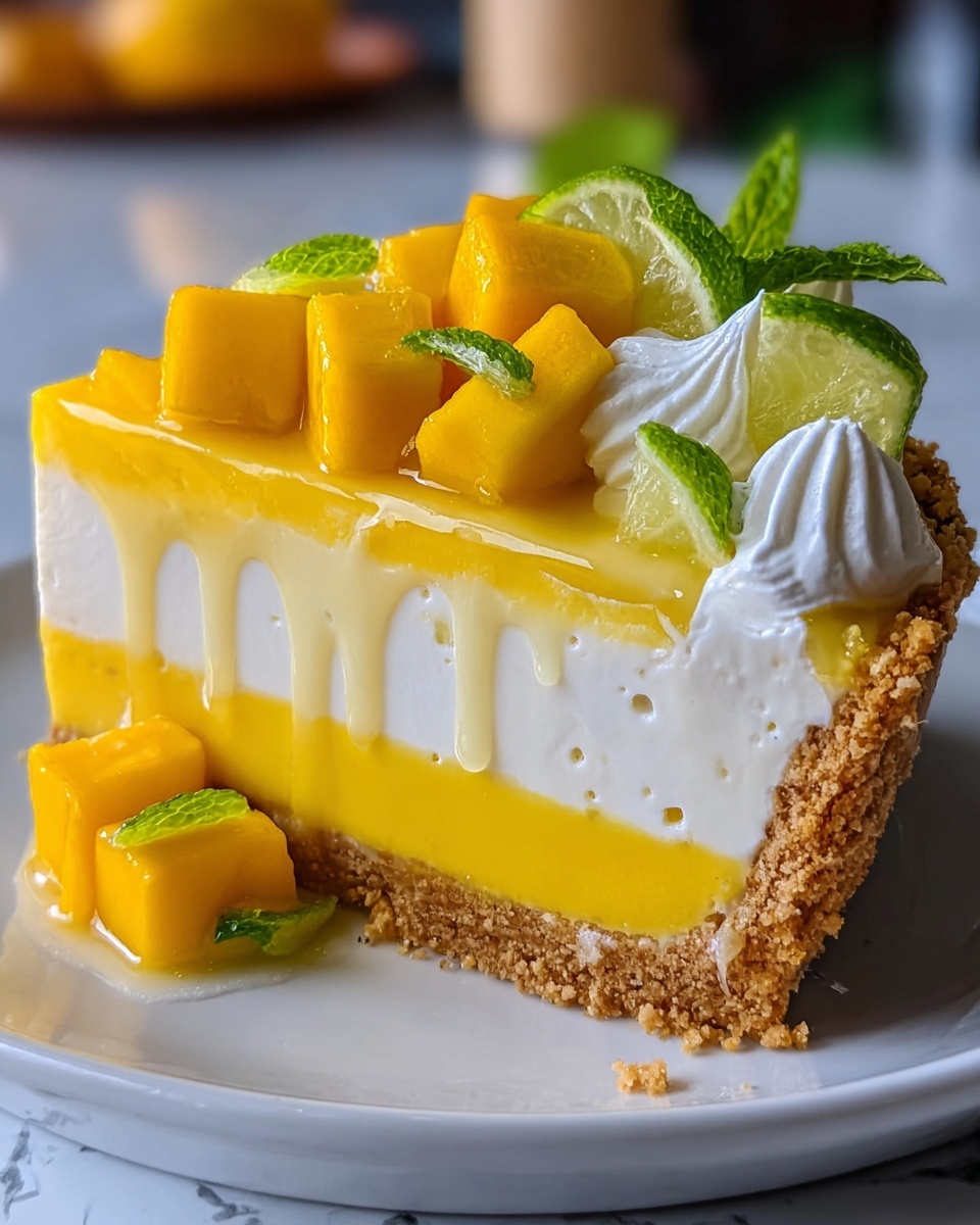 Mango Key Lime Cheesecake Recipe - Recipe Image