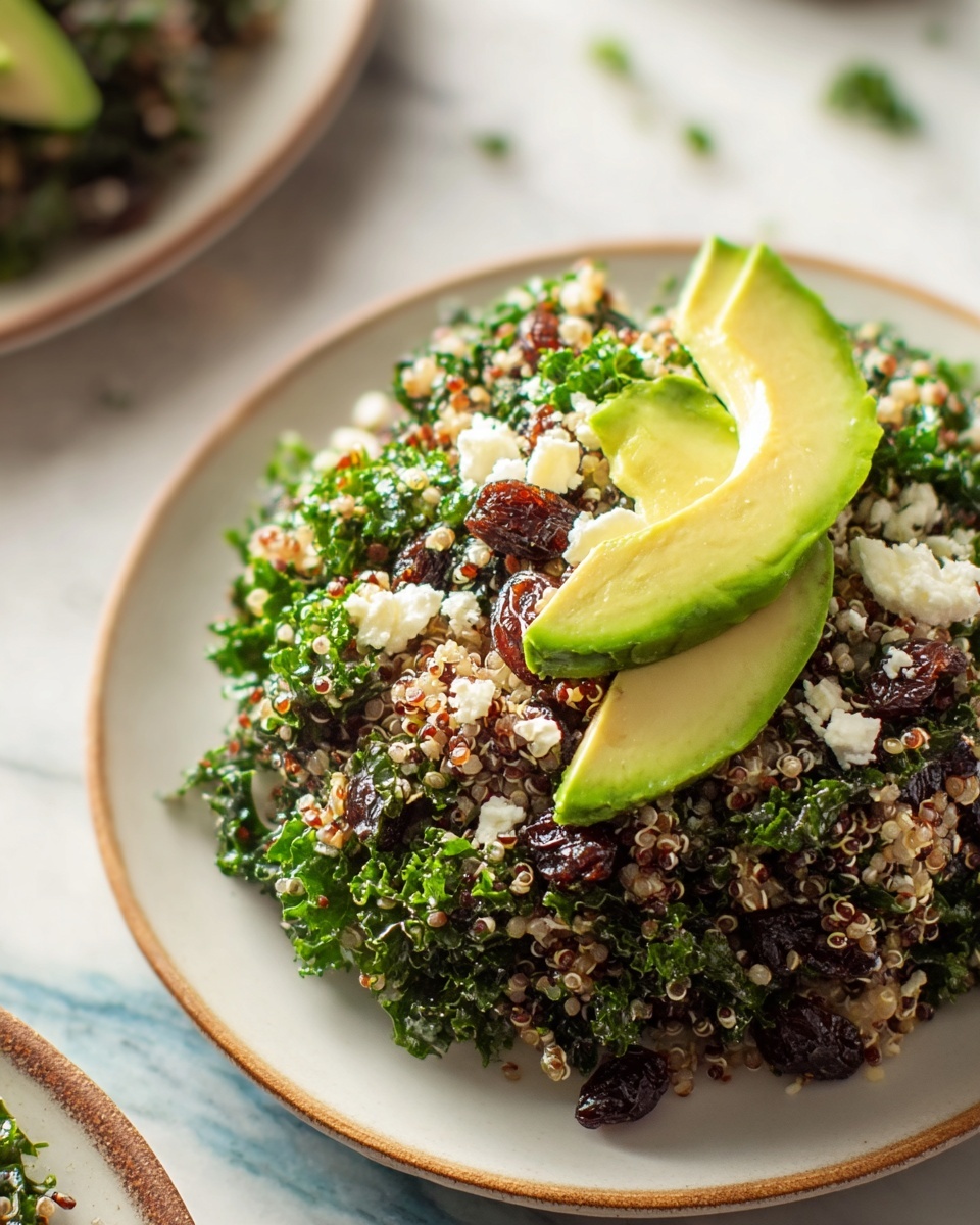 Quinoa Salad with Shredded Greens and Raisins Recipe - Recipe Image