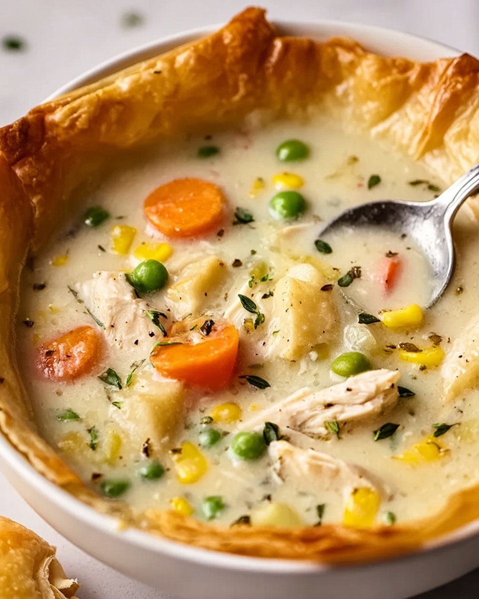 Chicken Pot Pie Soup with Cheddar Crust Dippers Recipe - Recipe Image