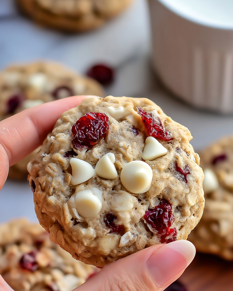 White Chocolate Oatmeal Cranberry Cookies Recipe - Recipe Image