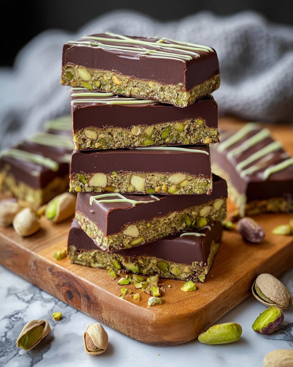 Dubai Chocolate Kataifi Bars with Pistachio and Tahini Filling Recipe - Recipe Image
