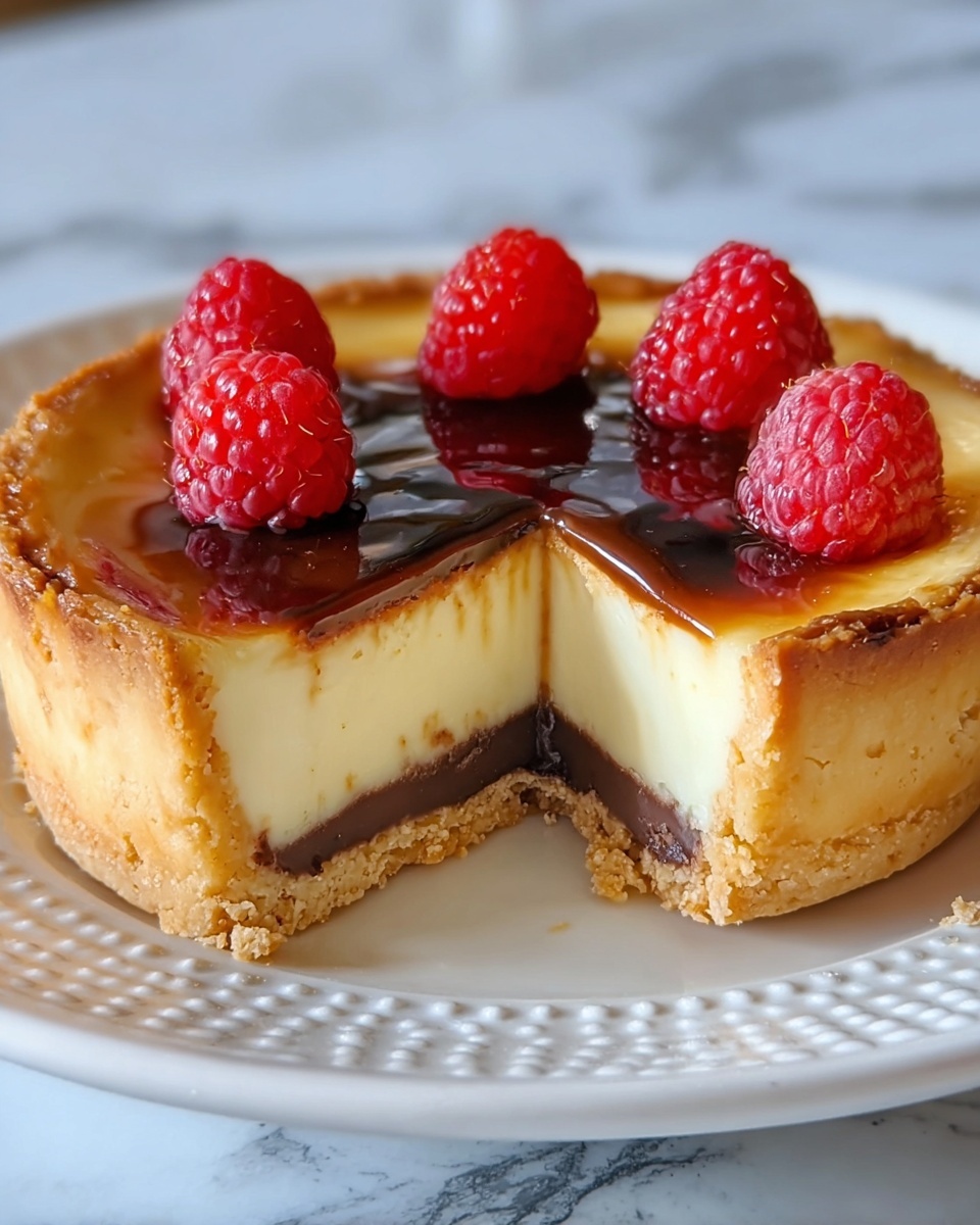 Cheesecake Tart with Berry and Chocolate Topping Recipe - Recipe Image