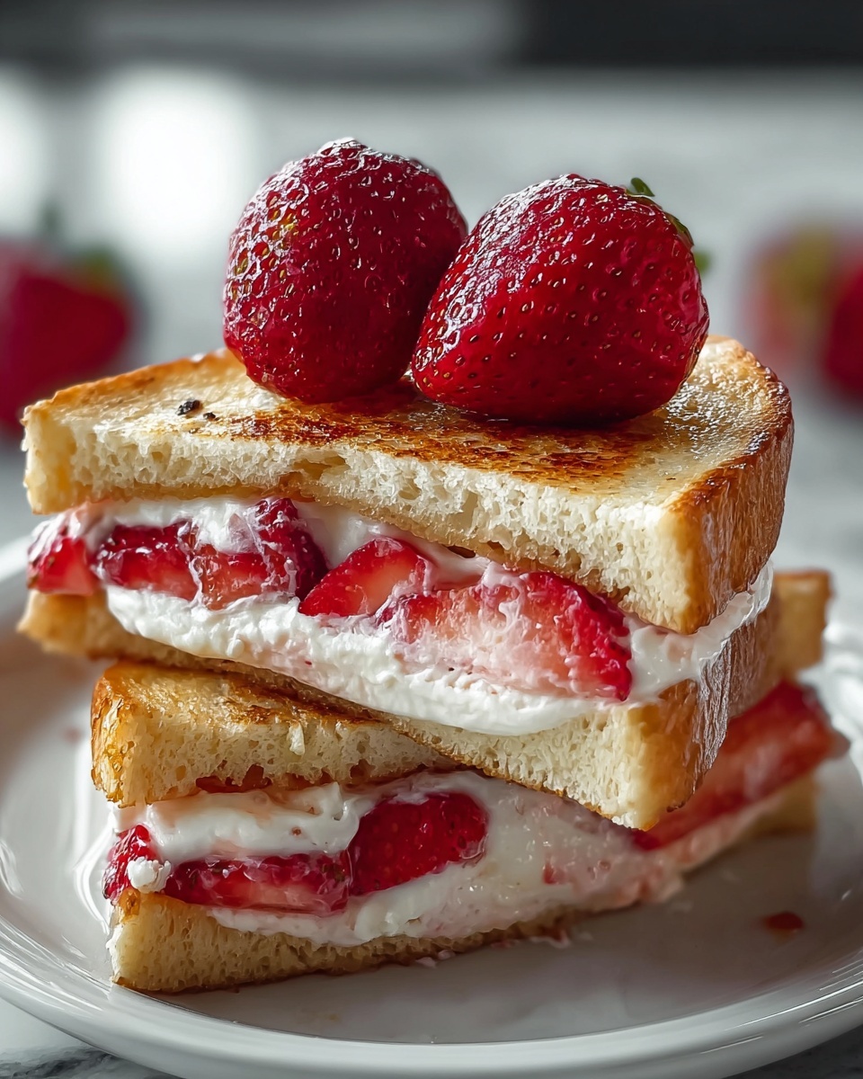 Fried Strawberry Cheesecake Sandwiches Recipe - Recipe Image