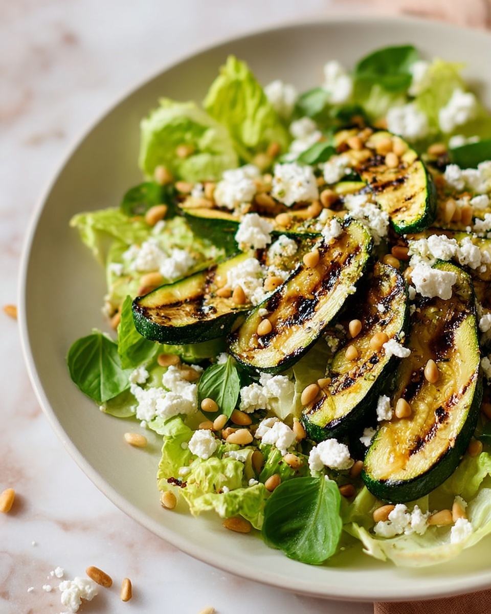 Little Gem, Griddled Courgette & Feta Shake-Up Salad Recipe - Recipe Image