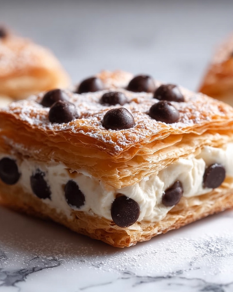 Ricotta Chocolate Chip Puff Pastry Squares Recipe - Recipe Image