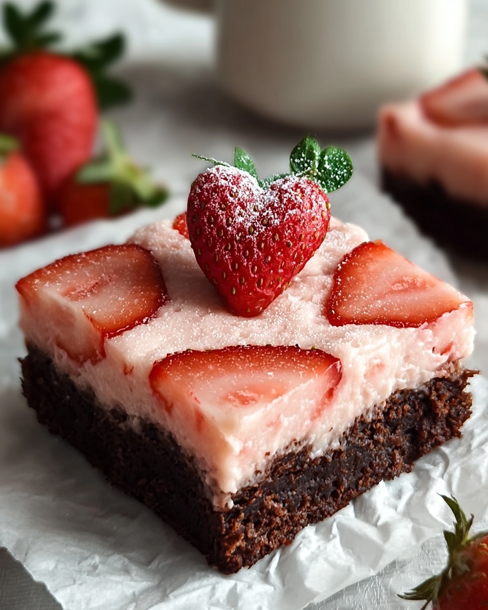 Strawberry Swirl Brownies Recipe - Recipe Image