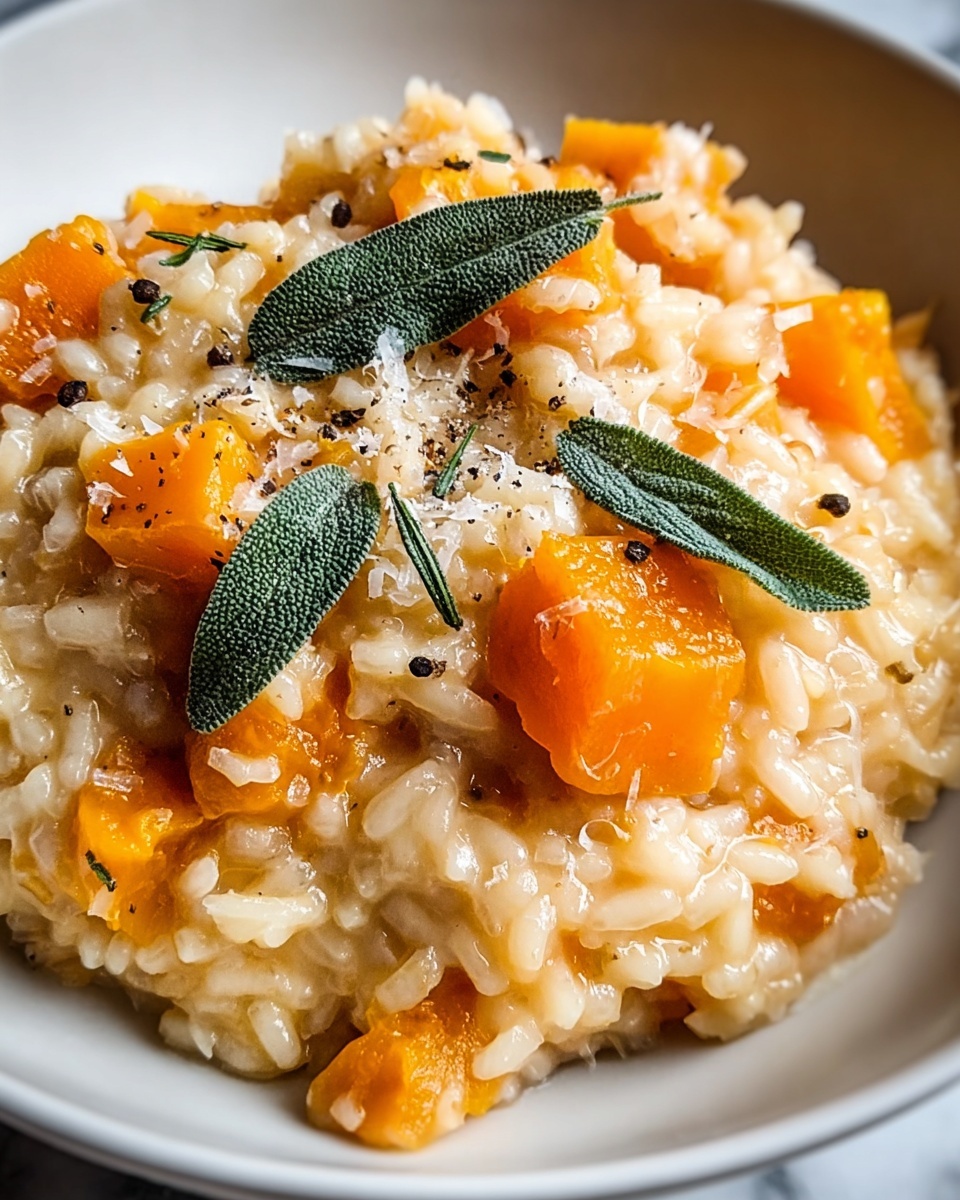 Pressure Cooker Butternut Squash Risotto With Frizzled Sage and Brown Butter Recipe - Recipe Image
