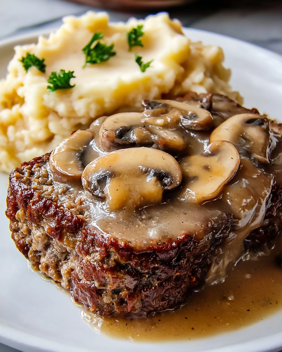 Meatloaf with Mushroom Gravy Recipe - Recipe Image