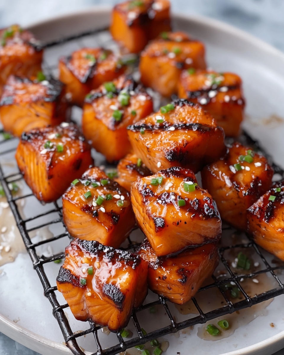 Air Fryer Honey Garlic Salmon Bites Recipe - Recipe Image